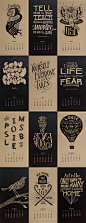 Monthly Inspirational Quotes Calendar 2014 by Jan Ploch, via Behance_包子