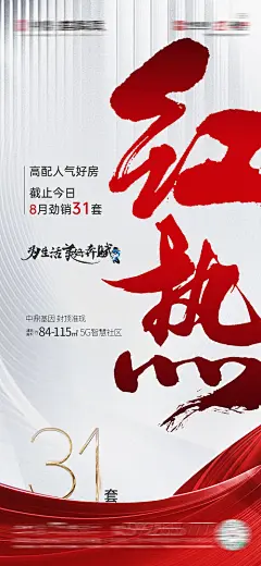 海报 房地产 开盘 热销 劲销 人气 大字报 书法