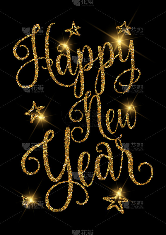黄金,新年前夕,冬天,明亮,高雅,图像,...