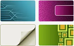 名片紫色绿色灰高清素材 办公 卡通 时尚 流行元素 免抠png 设计图片 免费下载