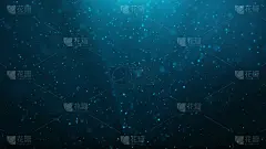 抽象粒子背景发光，闪光的蓝色粒子。美丽的蓝色浮尘颗粒闪烁着光芒。三维渲染