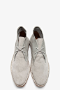 SHIPLEY & HALMOS Grey Suede Max Chukka Boots