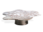 Low coffee table with marble top LILIA by HESSENTIA | Cornelio Cappellini
