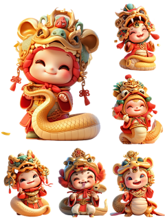 洒一地阳光~采集到3d人物-年味