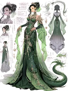 人物设计：青蛇 - 小红书