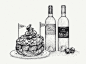 M LE MAGAZINE DU MONDE : Every week a new illustration about food & wine for the M magazine.