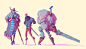 More little swordies!I really don’t like drawing armors much.