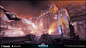Warframe: Fortuna Update - Spaceport Base, Jason Lavoie : Within Warframe's new Openworld Update "Fortuna", a small team and I were responsible for all of the Structural Art needed within the main / secondary  Corpus bases. We took these bases f