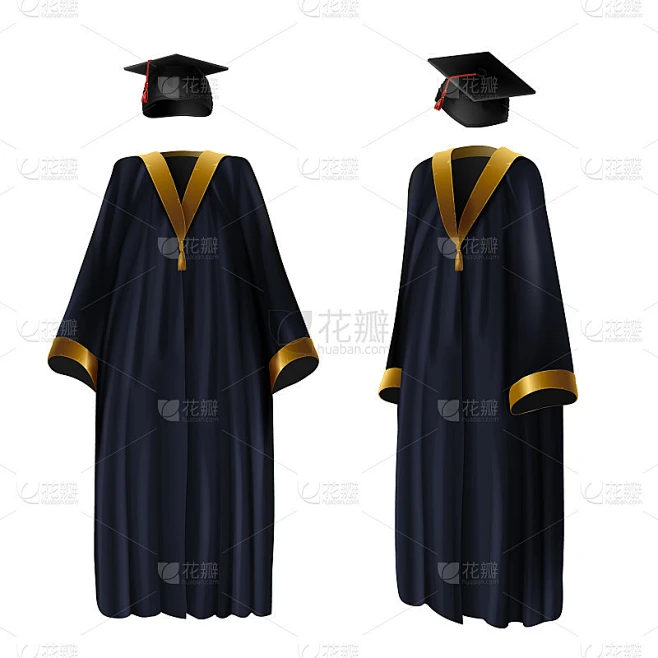 毕业服、学士服、学士帽矢量素材-花瓣网