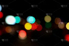 抽象的圆形散景街道背景