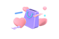 Shopping Love 3D Illustration