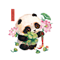 【中国熊猫】荷花篇_阳雪__插画师作品_涂鸦王国gracg.com