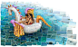 Turquoise mosaics for İDO (Istanbul Fast Ferries) : Turquoise mosaics for İDO (Istanbul Fast Ferries)A series of mosaic illustrations created for İDO (İstanbul Deniz Otobüsleri) Istanbul Fast Ferries Co Inc.  Artworks full of sea, sun and culture.