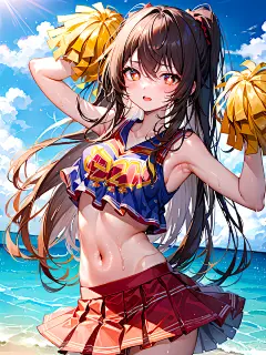 #原神 チア胡桃 - おもち的插画