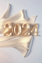 日历日期2024艺术字立体字模型图片