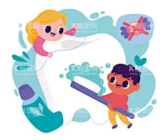 牙齿健康  - 源文件下载【酷图网】刷牙,爱护牙齿,预防蛀牙,牙科,牙医,牙齿健康