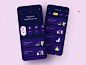 Meditation App Design categories music practice nature sleep sound aura relax meditation mobile ios illustration app graphics icons ux ui cuberto