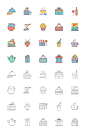 Cafes Vector Icon Set