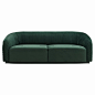 TOV Furniture Yara Pleated Velvet Sofa