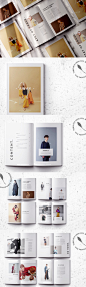 时尚简约优雅潮流风格的高品质画册楼书杂志品牌手册画册设计模板（indd）