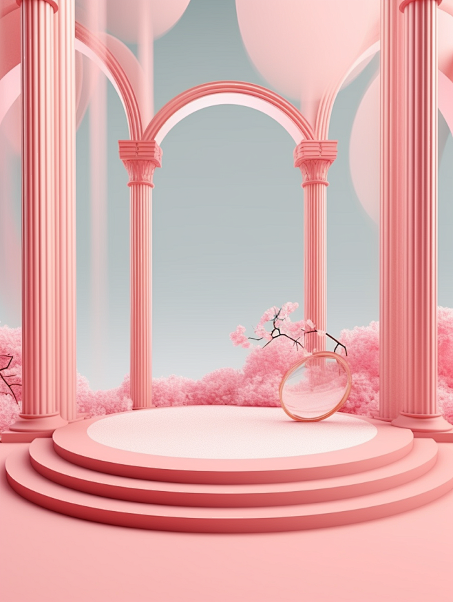 Pink stage design, t...