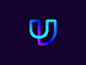 UJ Logo monogram creative blue icon design logo logo designer smart logo logo icon clever logo branding identity graphic design j u u logo j logo gradients gradient logo design