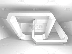 抽象现代白色建筑背景