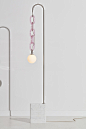 Cerine Minimalist Lighting by Trueing : Cerine is a minimalist lighting collection designed by Brooklyn-based studio Trueing featuring handcrafted glass chains as the core design element.