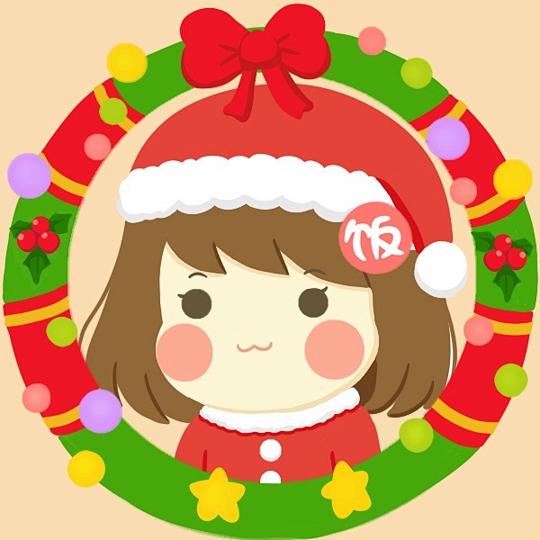 饭桶小漫画圣诞节送头像啦萌萌哒饭桶姑娘圣诞头像来啦喜欢的就拿走吧