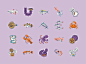 Underwater icon set : Underwater has a coloured selection of fish and seafood. All consistent and well developed.This set contains 20 original icons, outline and coloured versions. A Total of 40 illustrations! Strokes, colours and size can be modified for