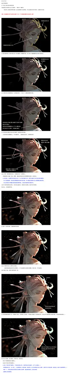 上色、头发、打光、厚涂