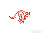 简笔画袋鼠logo设计欣赏