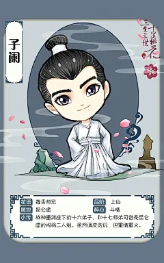 电视剧三生三世十里桃花Q版子阑海报手机壁纸 #三生三世十里桃花# #Q版#