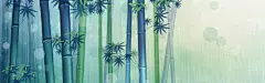 唯美的手绘竹林_新图网 https://ixintu.com 竹林