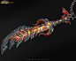Gurthalak - World of Warcraft Fan Art, Brothers Interactive : Hi, Its a fan art weapon, which  we did to study the art style from World of Warcraft.
we used 5948 tris for the final mesh and one 2K size map for the texture.
We hope you like it and share yo