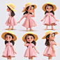 yubamj2_cute_girl5_years_old_pink_dress_yellow_hat_to_multiple__56117213-6d15-4d3e-8cc7-b9463893261d_03