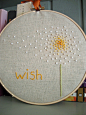 Embroidery hoop art: Wish