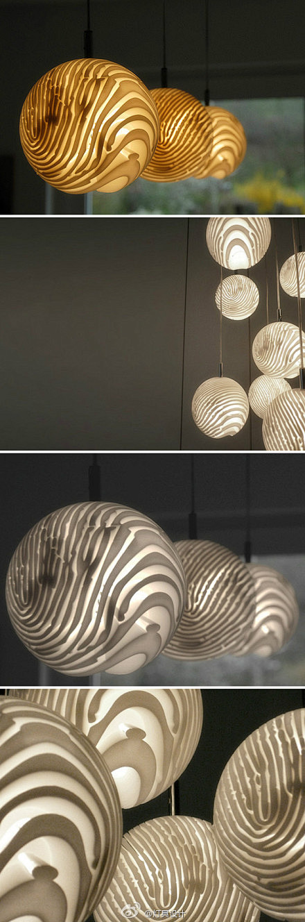 #DINZ灯具#圆球指纹灯罩-这个创意性...