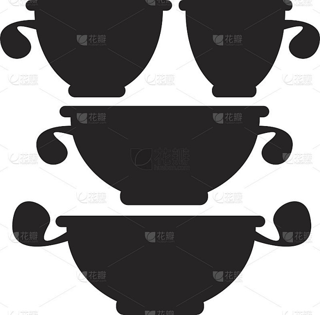 厨房用品图标上的白色背景