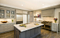 Photo of a classic kitchen in Boston with stainless steel appliances, a single-bowl sink, grey cabinets, beige splashback and beaded cabinets.