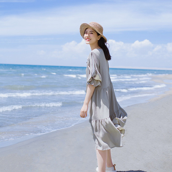 清新日系海边 人像摄影