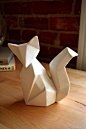 Ceramic Origami Fox by RainbowDrunkUnicorn on Etsy, $38.00: 