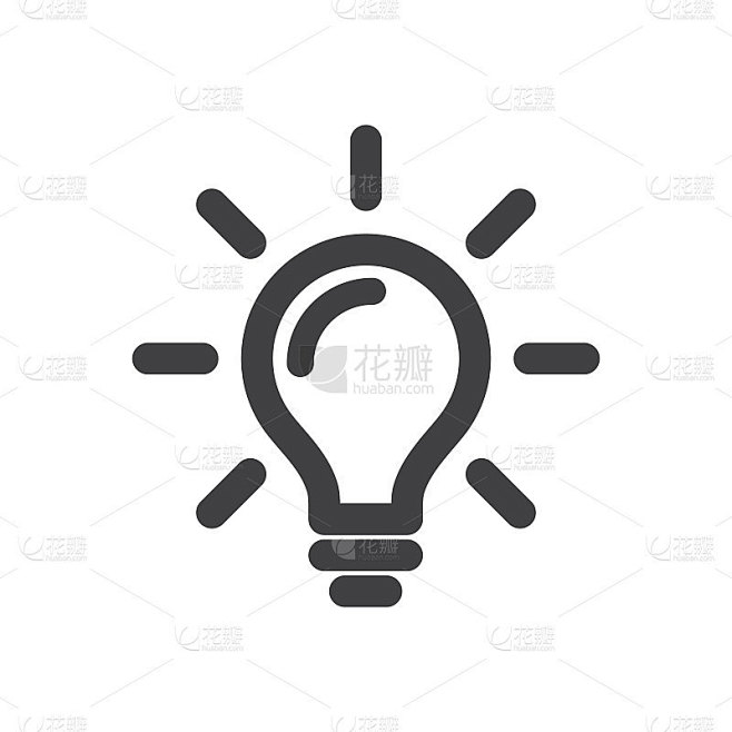 经营理念图标。简单的光图标矢量
