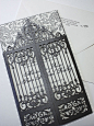 Laser cut wedding invitations