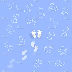 脚印,儿童,背景,婴儿,白色,矢量,蓝色背景,产品设计,可爱的,贺卡