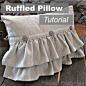 Ruffled Pillow Tutorial  -  PiecedPastimes.BlogSpot.com   (05.19.14)