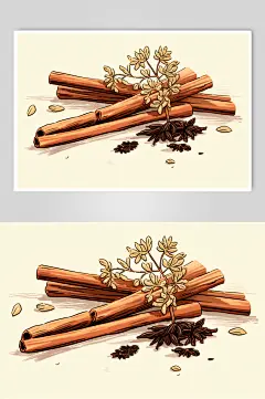 AI数字艺术甘草中草药药材插画-众图网