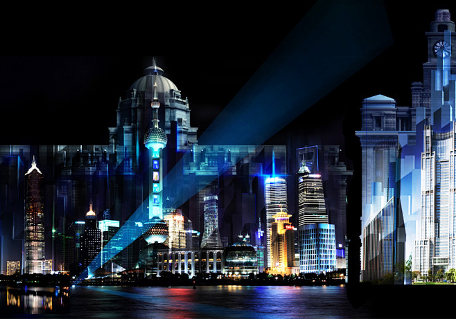上海外滩3D投影灯光秀创意设计_虚拟制作...