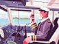 Captain's cabin on ship kit8 flat vector illustration character ship cabin captain