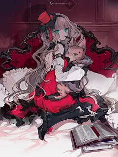 日本画师シエラ灰暗唯美哥特式风格原画插画图集图片素材美术资料 – ACG图包网